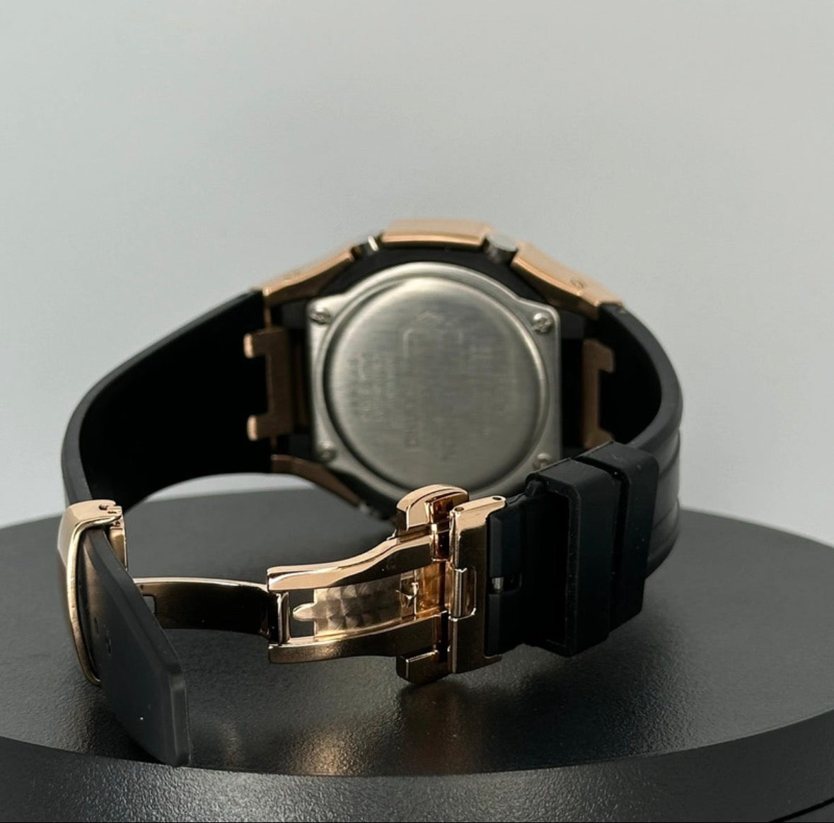 G-Shock Rose Gold CasiOak Mod with Black Rubber Strap