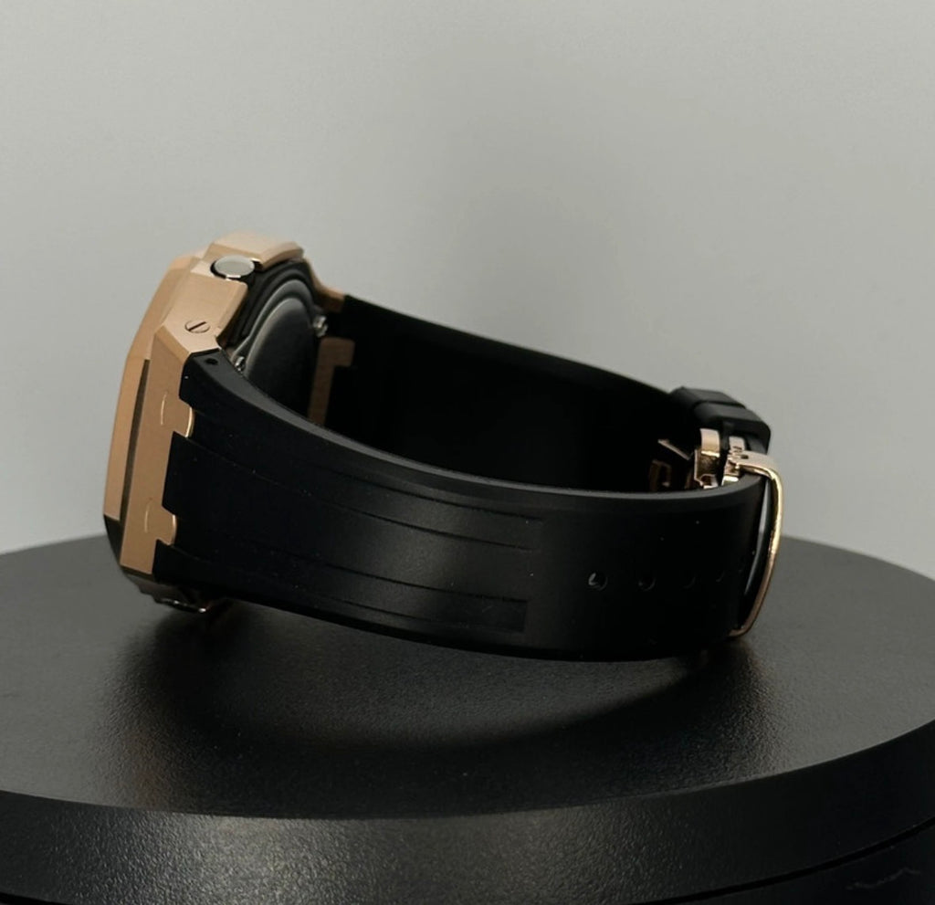 G-Shock Rose Gold CasiOak Mod with Black Rubber Strap