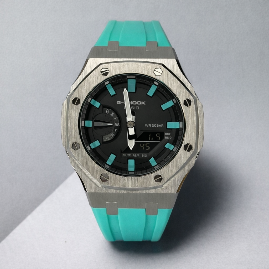 Custom Casio G-Shock GA-2100 Casioak - Turquoise Lagoon