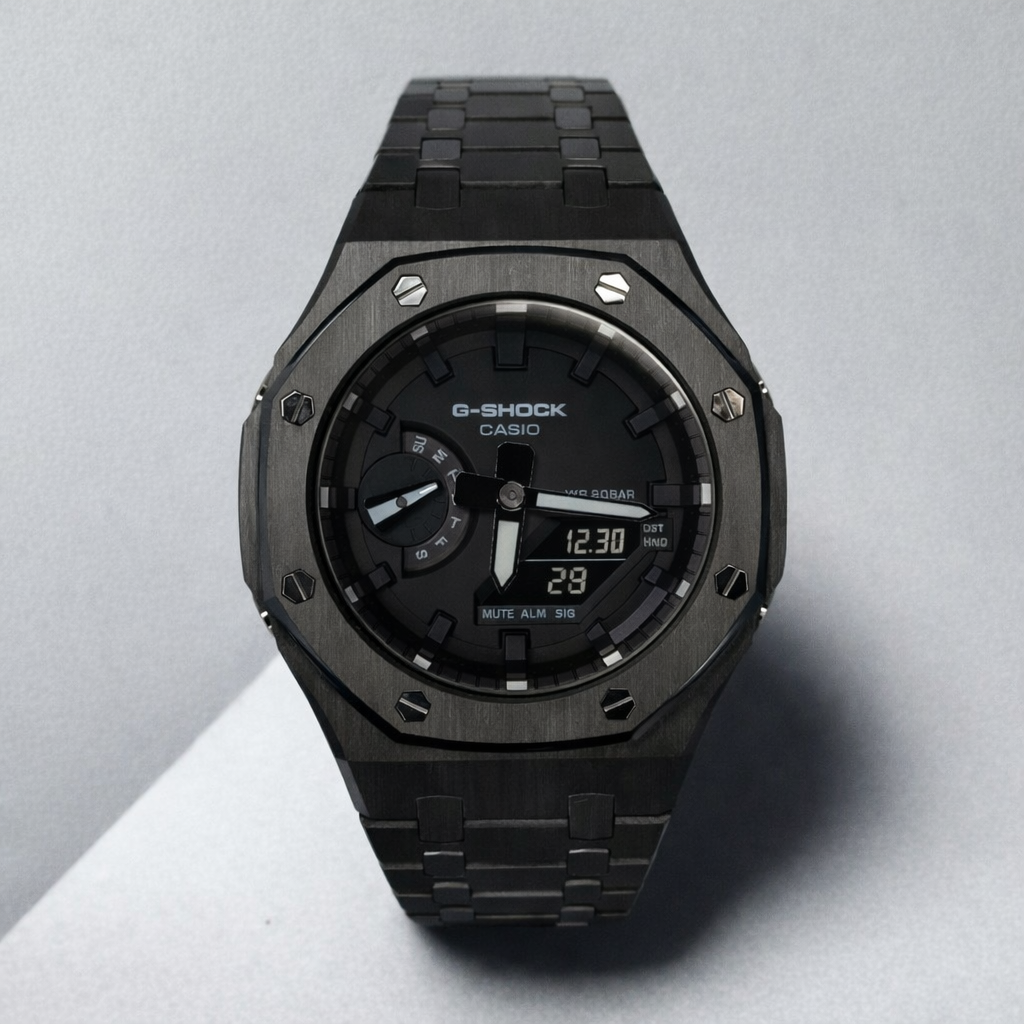Custom Casio G-Shock GA-2100 Casioak - Blackout