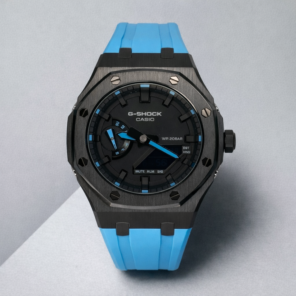 Custom Casio G-Shock GA-2100 Casioak - Shifty Blue