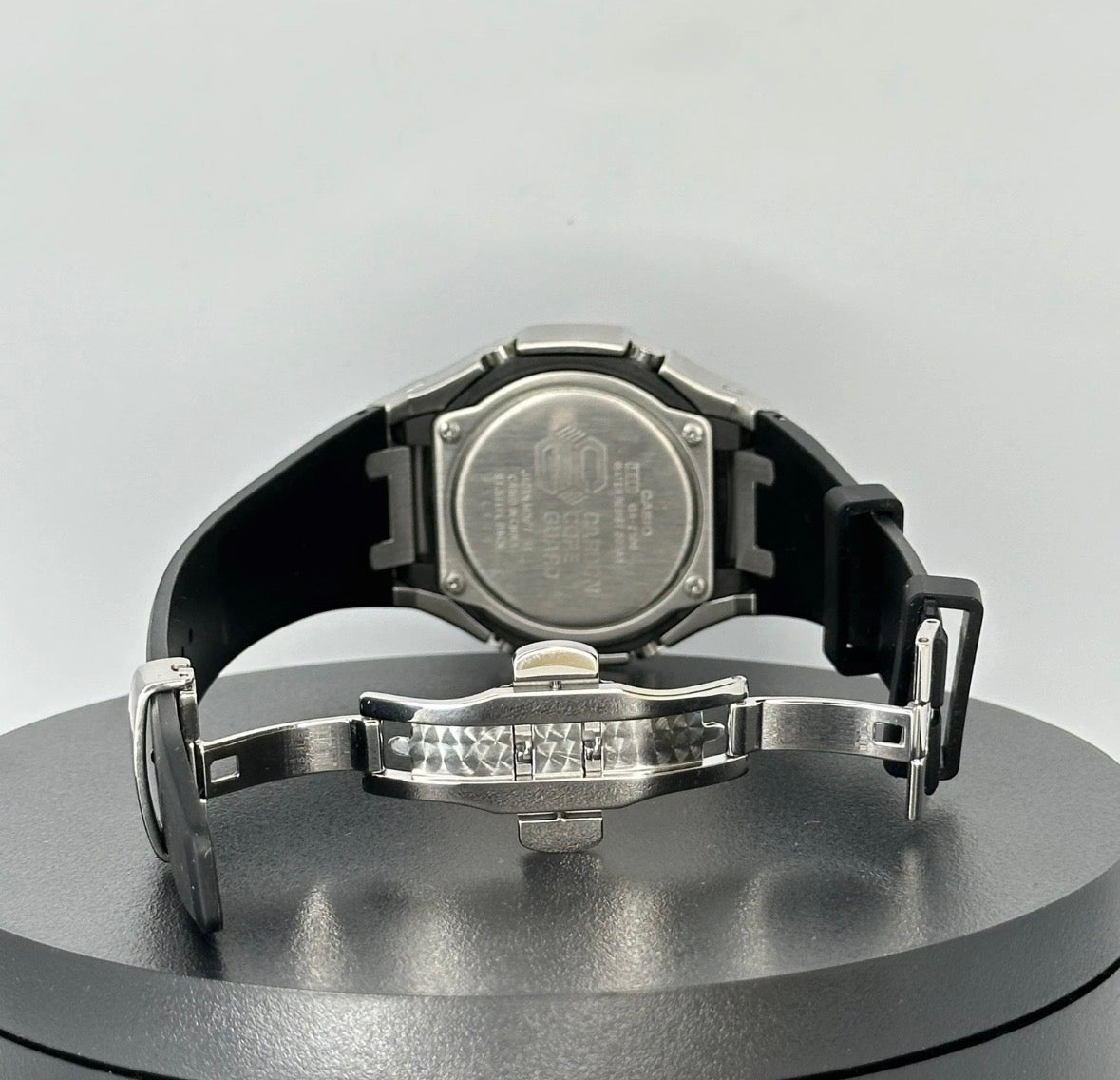 Custom G-Shock GA2100 CasiOak Black Rubber Strap - Metallic Blue