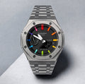 Custom Casio G-Shock GA-2100 Casioak - Silver Rainbow
