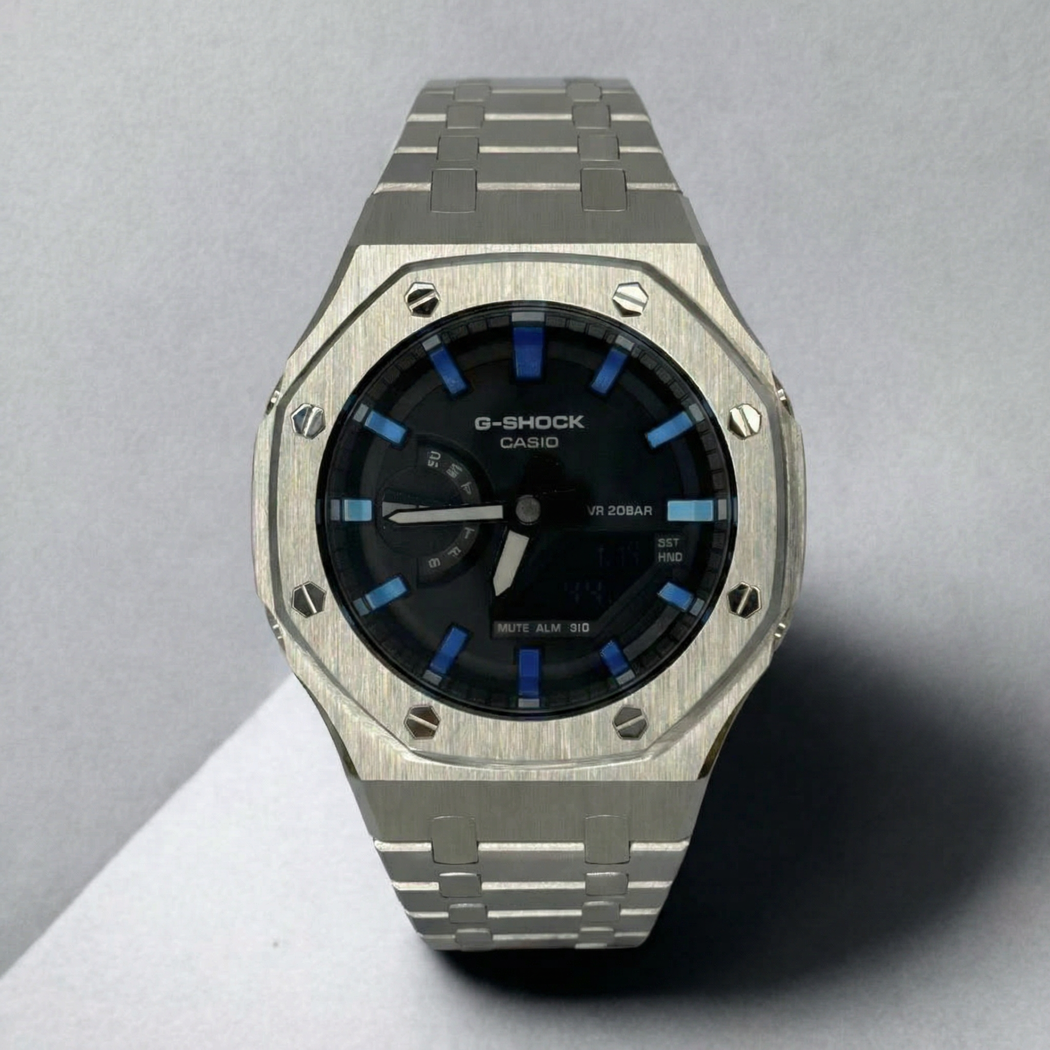 Custom Casio G-Shock GA-2100 Casioak - Hand Painted Skies Blue