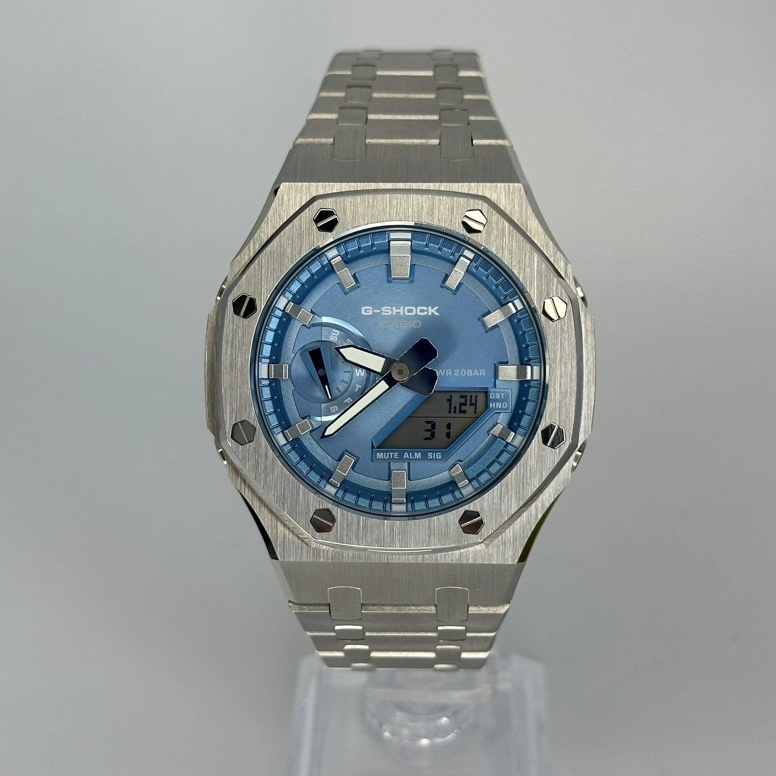 Custom Casio G-Shock GA-2100 Casioak - Arctic Ice